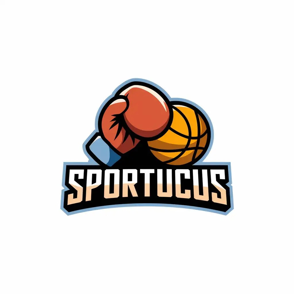 LOGO Design for SPORTUCUS Dynamic Sports Fitness Theme with Boxing Motif