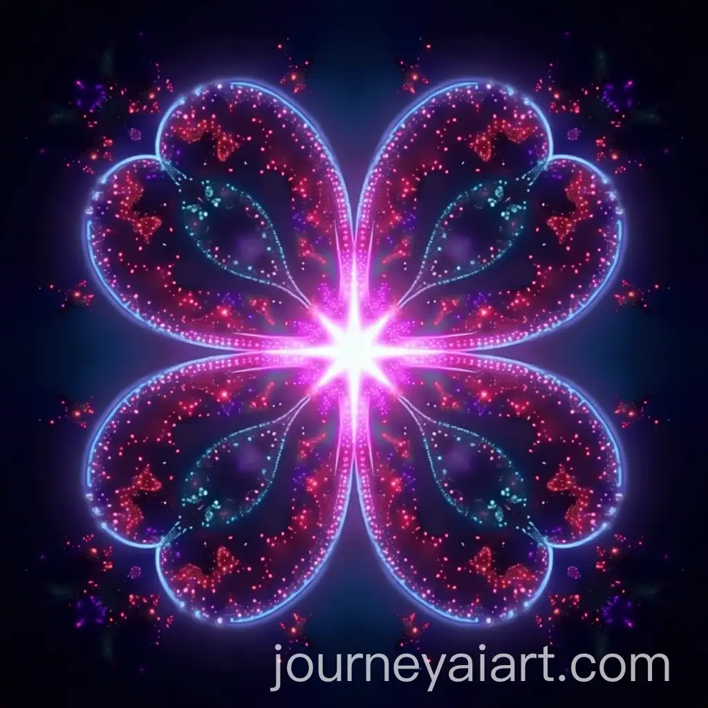 Luminous-Clover-with-Fibonacci-Fractals-and-Lightning-Bolts