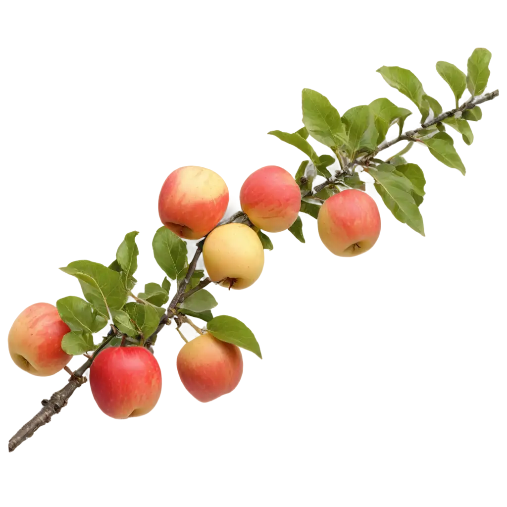 Juicy-Red-and-Yellow-Apples-on-a-Branch-PNG-Image-for-Freshness-and-Vibrancy