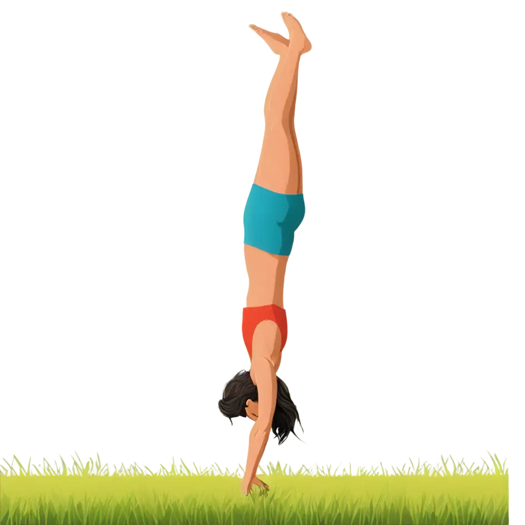 HighResolution-PNG-Illustration-Person-Performing-Handstand-in-Serene-Outdoor-Setting