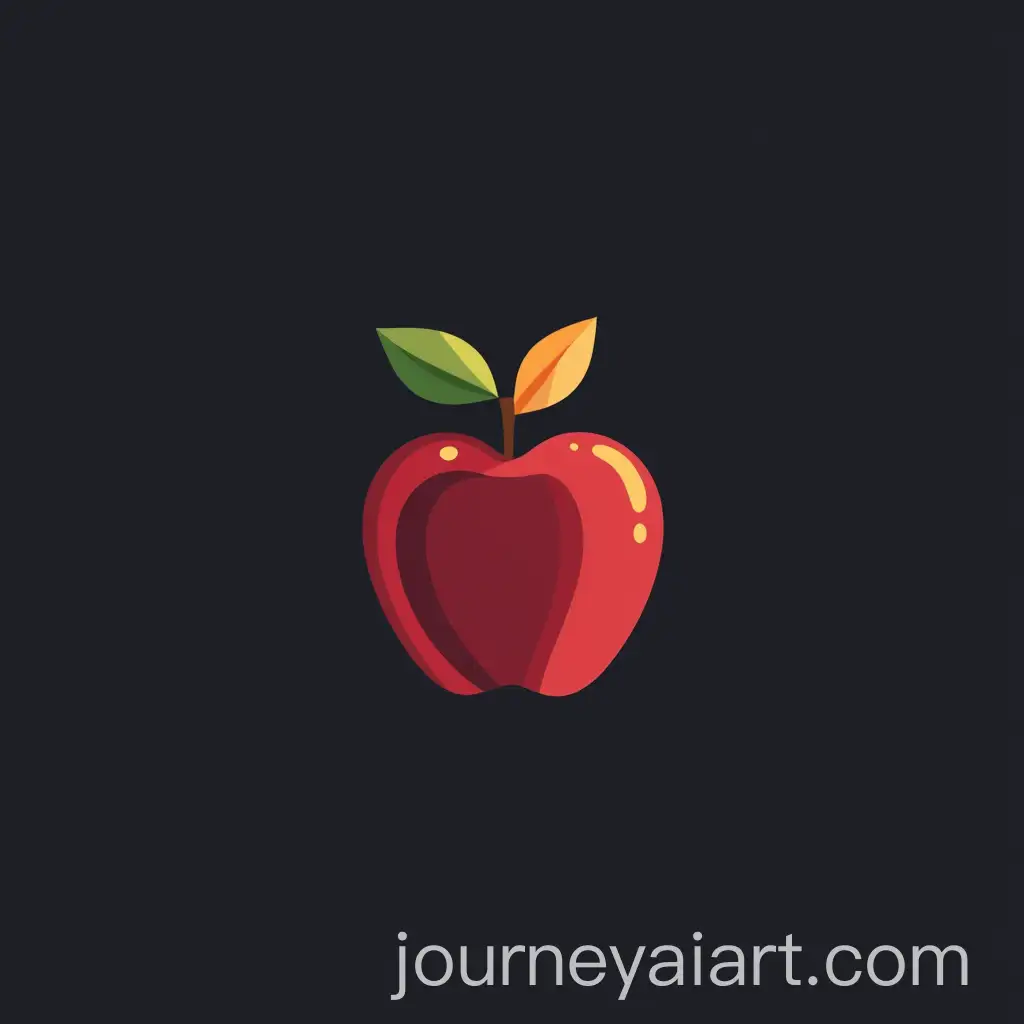 Minimal-Linear-Logo-of-an-Apple-with-Juice-Drop