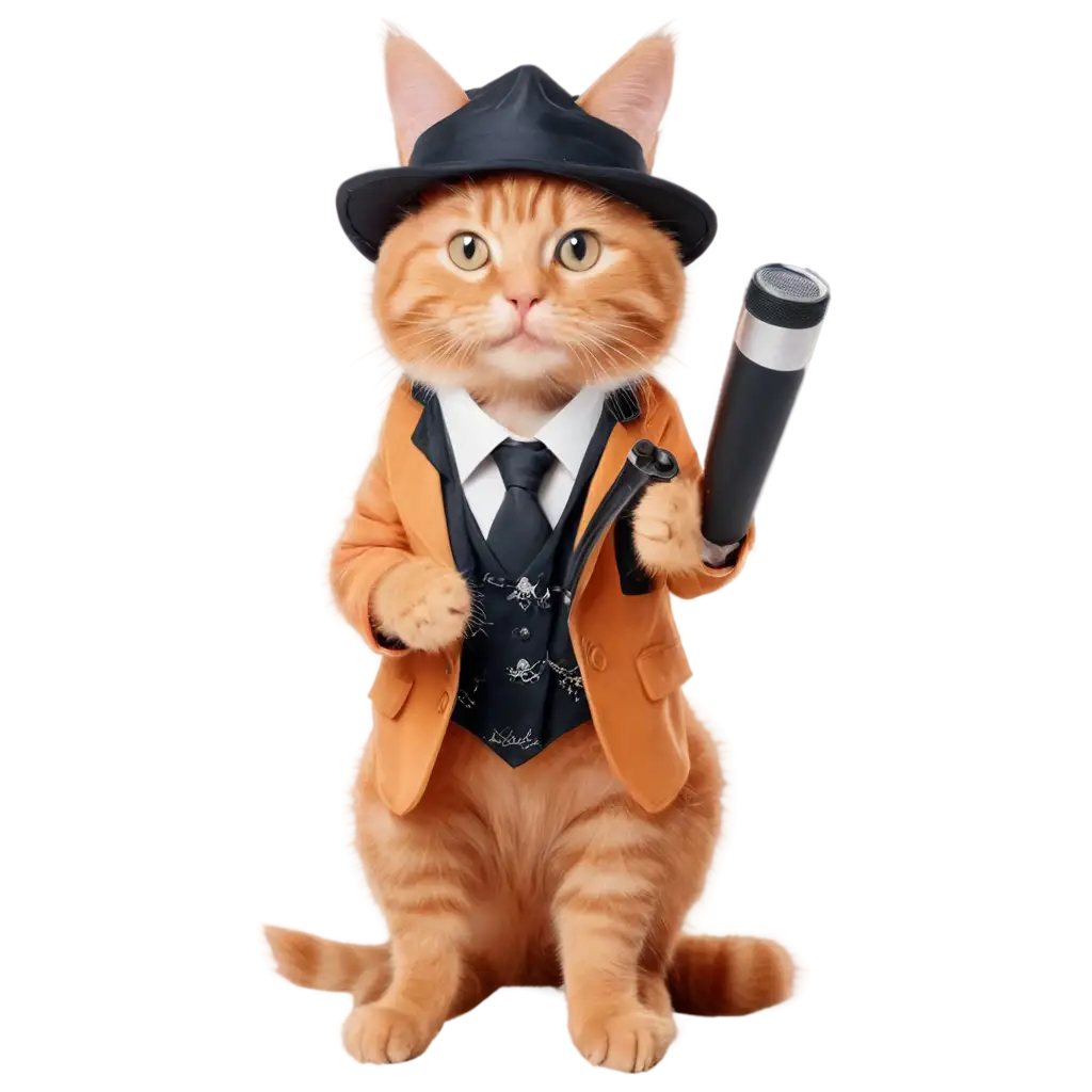 Cute-Orange-Tabby-Cat-RockstarPNG-Image-Optimization-with-Telescope-PNG-Image-for-Creative-Projects