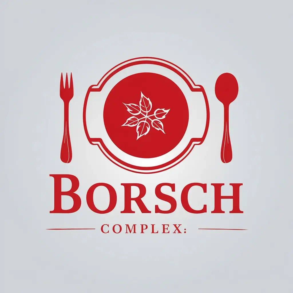 LOGO Design for Borsch Red Soup Vector Logo Design with Clear Background