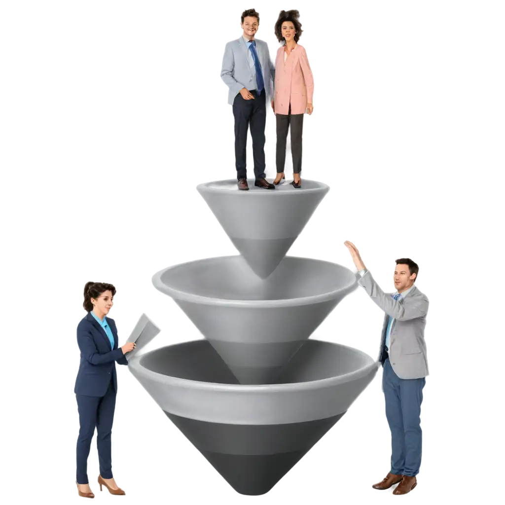 Create-a-PNG-Image-of-a-Sales-Funnel-with-People-Engage-Viewers-with-Clear-Visuals