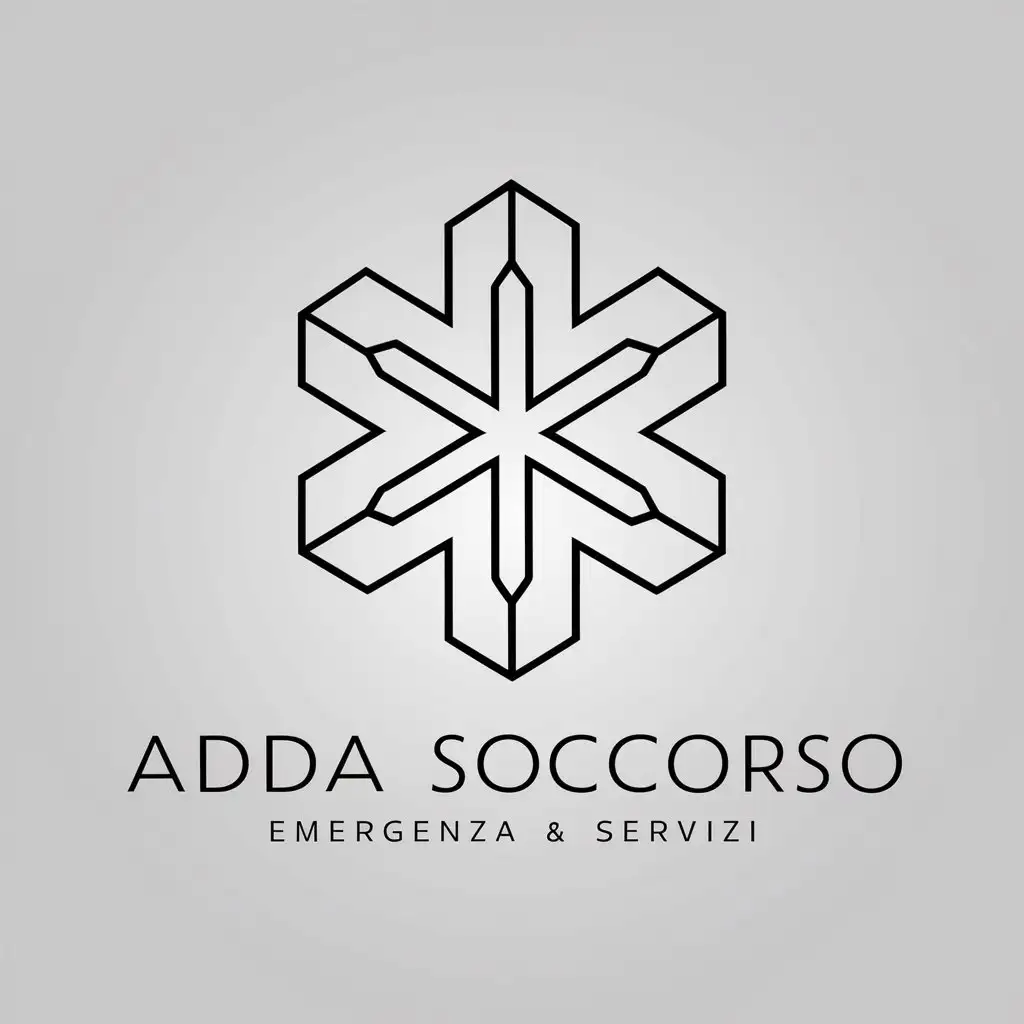 LOGO Design For Adda Soccorso Emergenza Servizi Star of Life and Cross Symbols in Hospital Industry