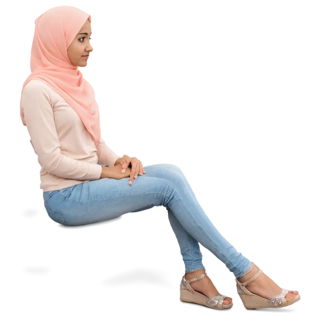 Muslim-Girl-Sitting-on-Chair-HighQuality-PNG-Image-for-Diverse-Uses