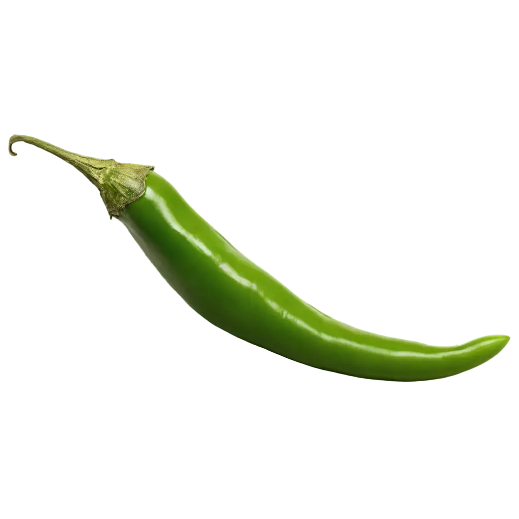 HighQuality-PNG-Image-of-a-Single-Green-Chilli-for-Culinary-and-Design-Use