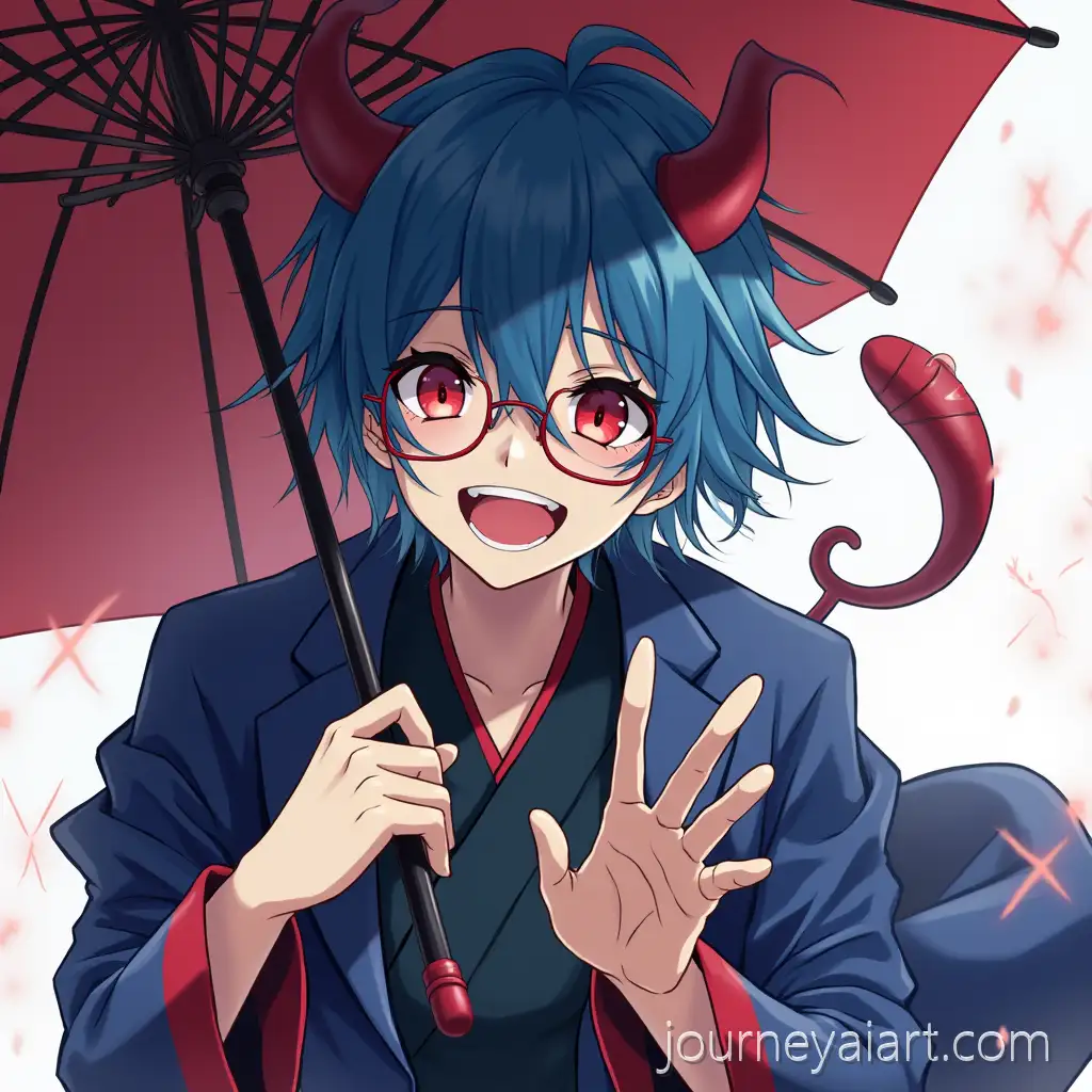 DAI-Art-Prompt-Expansionemon-with-Blue-Hair-Holding-an-Umbrella-and-Smiling-in-Kimetsu-no-Yaiba-Style