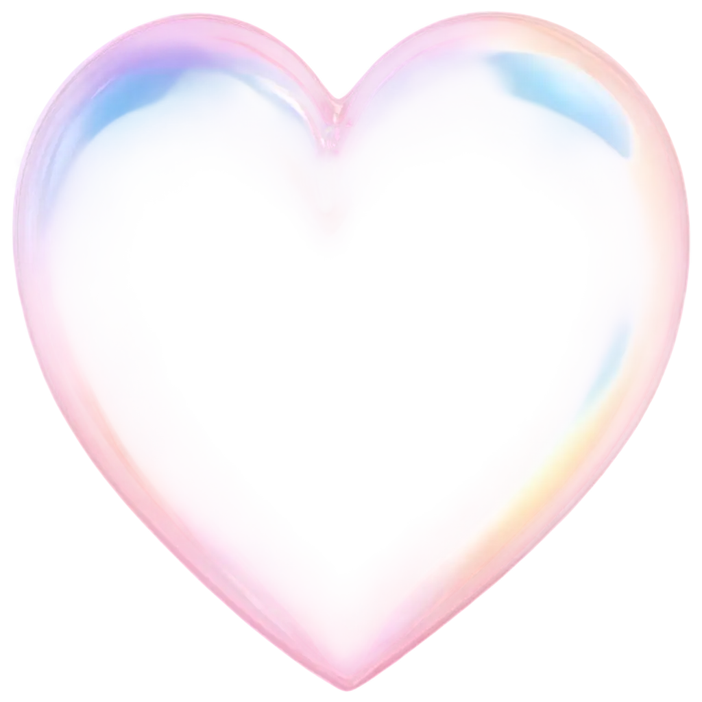 HeartShaped-Soap-Bubble-with-Pink-Highlights-PNG-Image-for-Creative-Projects