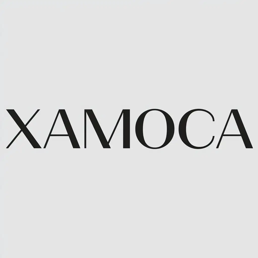 a vector logo design,with the text "XAMOCA", main symbol:XAMOCA,Minimalistic,clear background