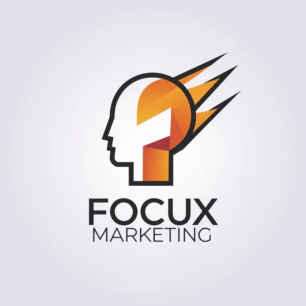 LOGO Design for Focux Marketing Minimalistic Vector Logo with Clear Background