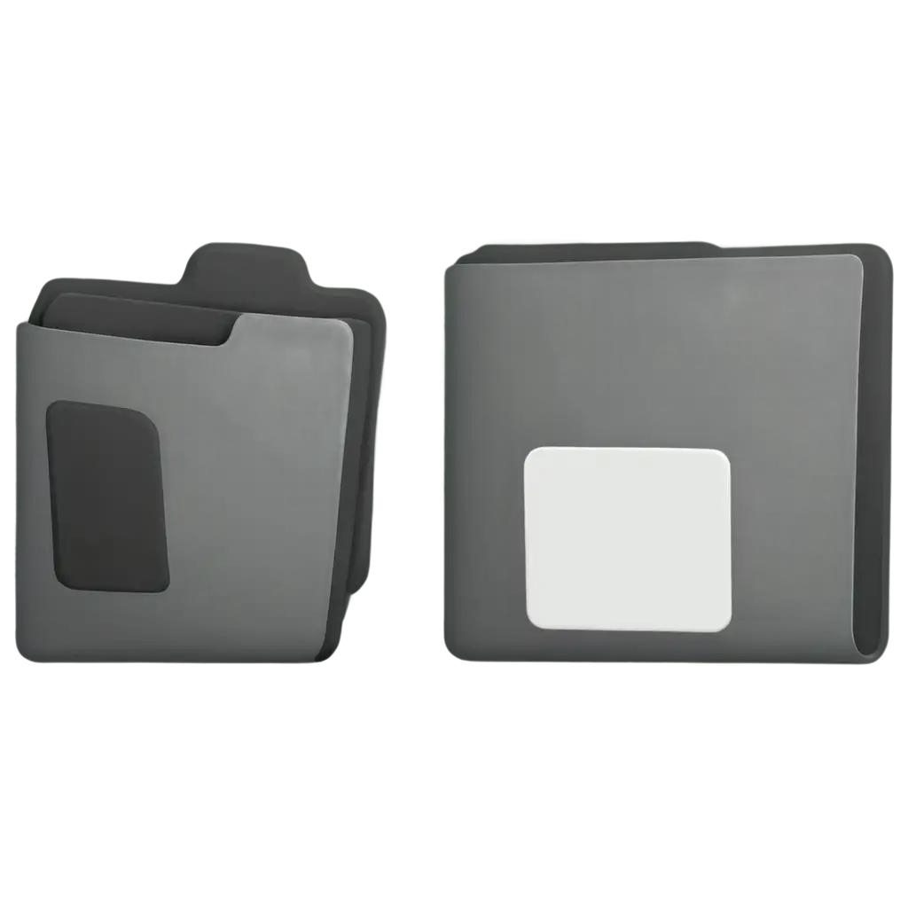 black and white folder icon