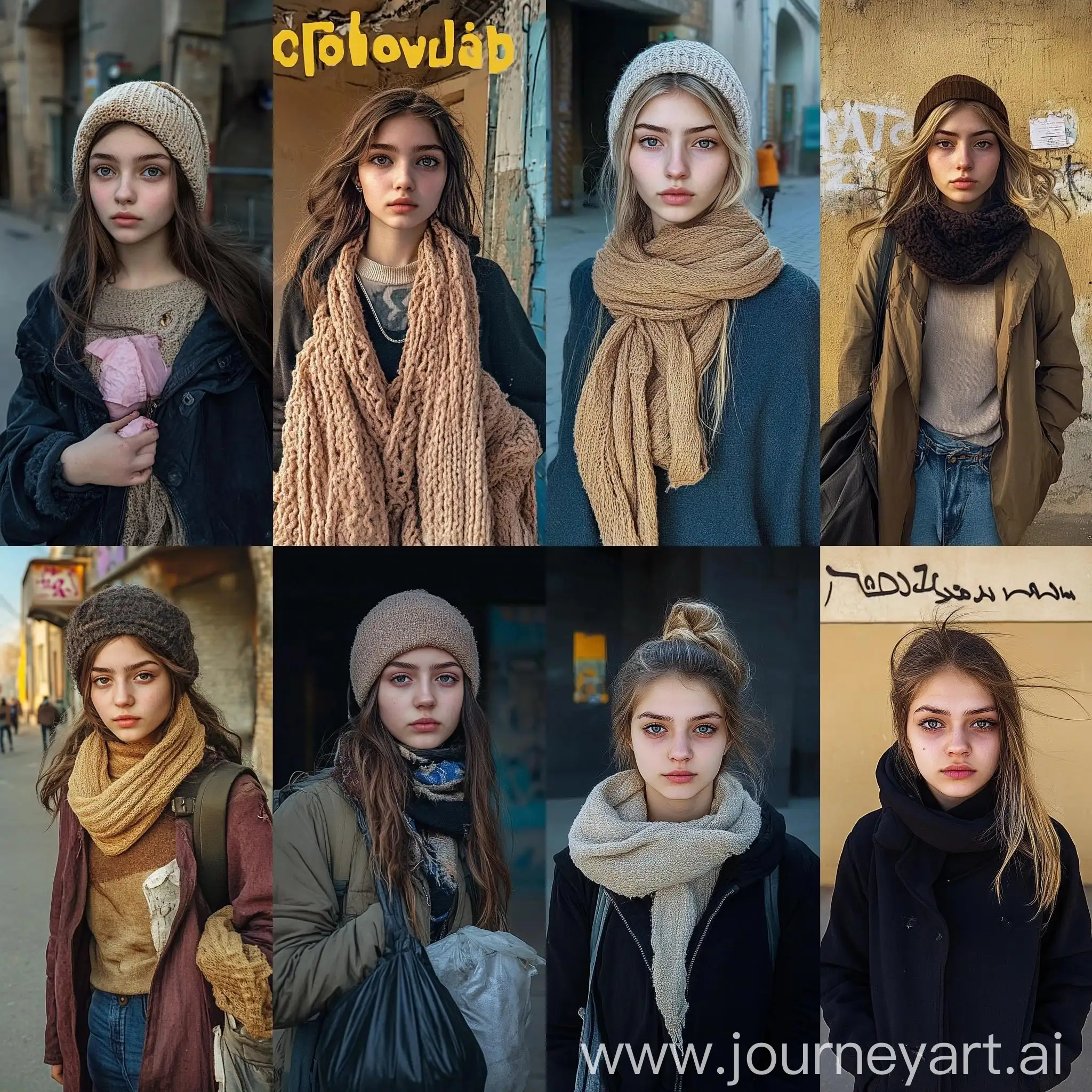 Comparison-of-Two-Beautiful-Russian-Girls-Fashionable-vs-Homeless-Look