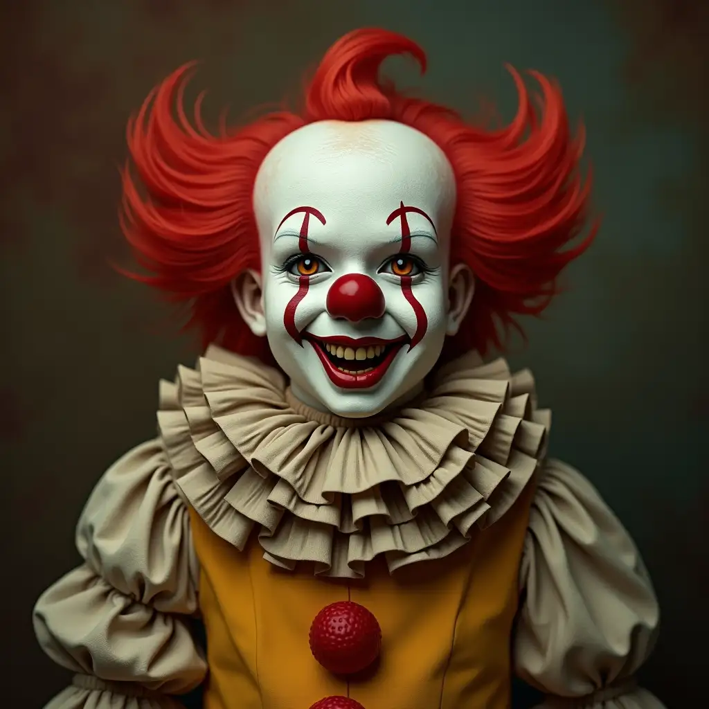 Vintage-Clown-Portrait-in-Warm-Colors