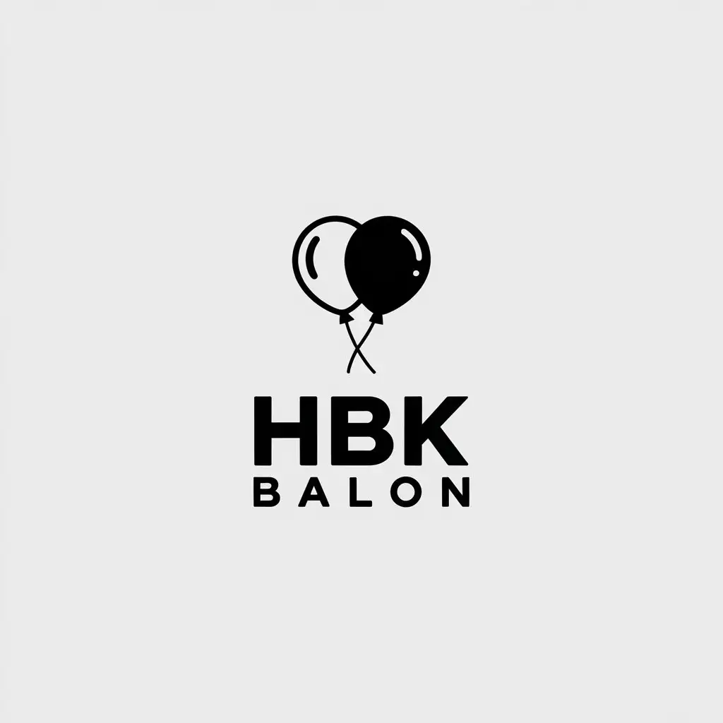 LOGO Design for HBK BALON Minimalistic Vector Logo Featuring Balloons for the Events Industry