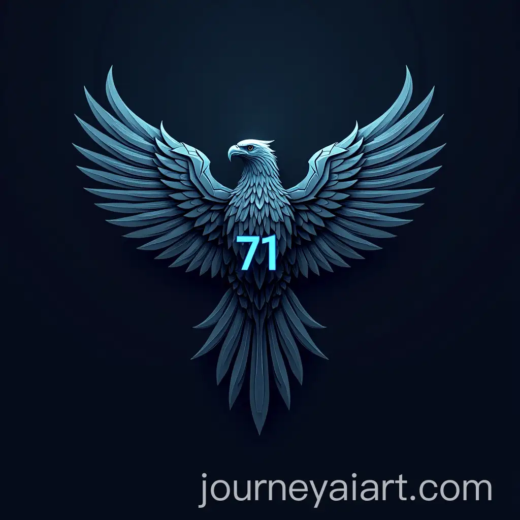 Futuristic-UAE-Eagle-Logo-Featuring-the-Number-71
