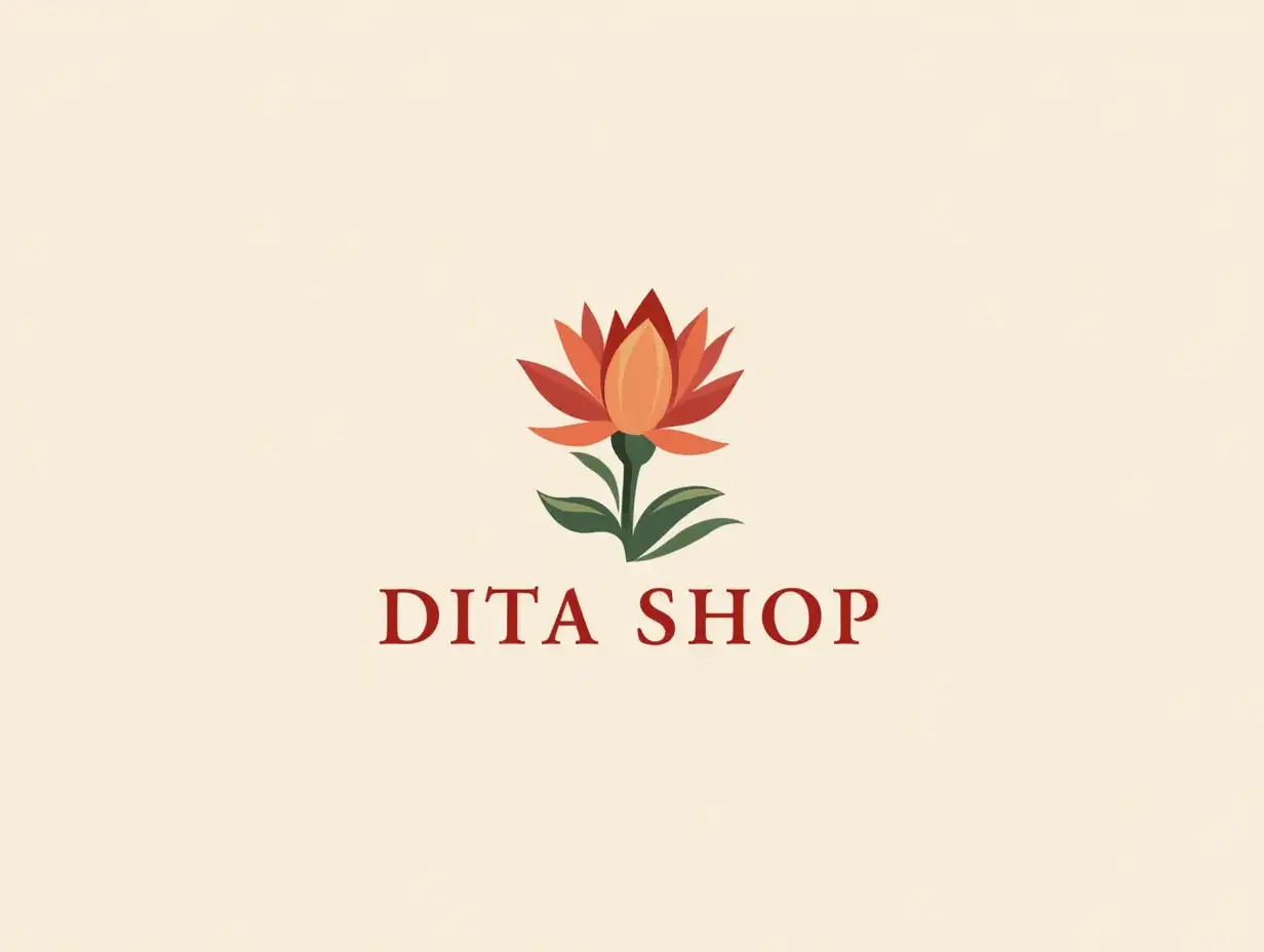 Dita Shop flower shop create logo