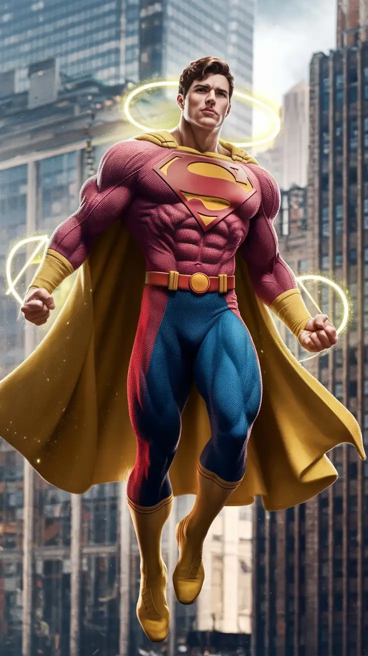 Supercharged brawn. Cosmic superpowers. Otherworldly glow. 27 years old. Photorealistic.