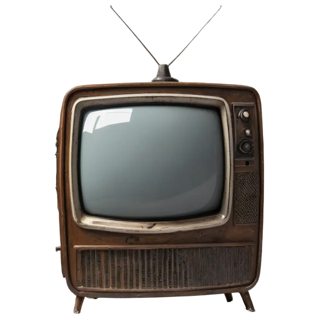 Old-School-TV-with-AntennaPNG-Image-Optimization-PNG-in-Grungy-Style-Retro-and-Distressed-Design-for-Unique-Visuals