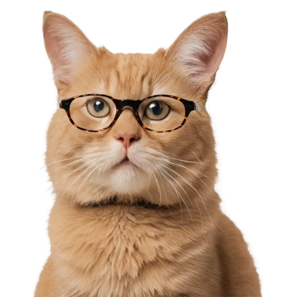 Stylish-Cat-with-Glasses-PNG-Enhance-Your-Designs-with-a-Trendy-Feline-Look