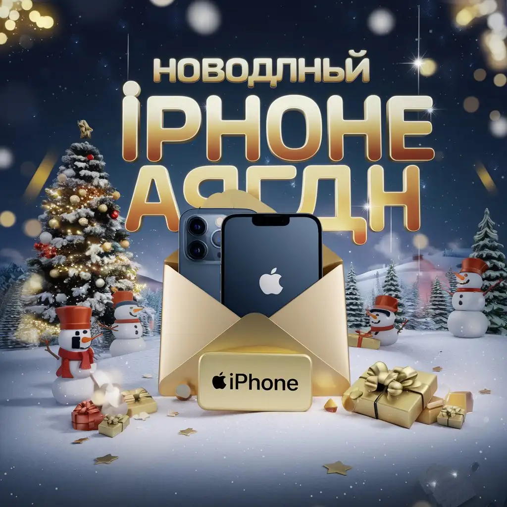 New-Year-iPhone-Prank-in-Nature-with-Special-Effects-and-3D-Advertisement