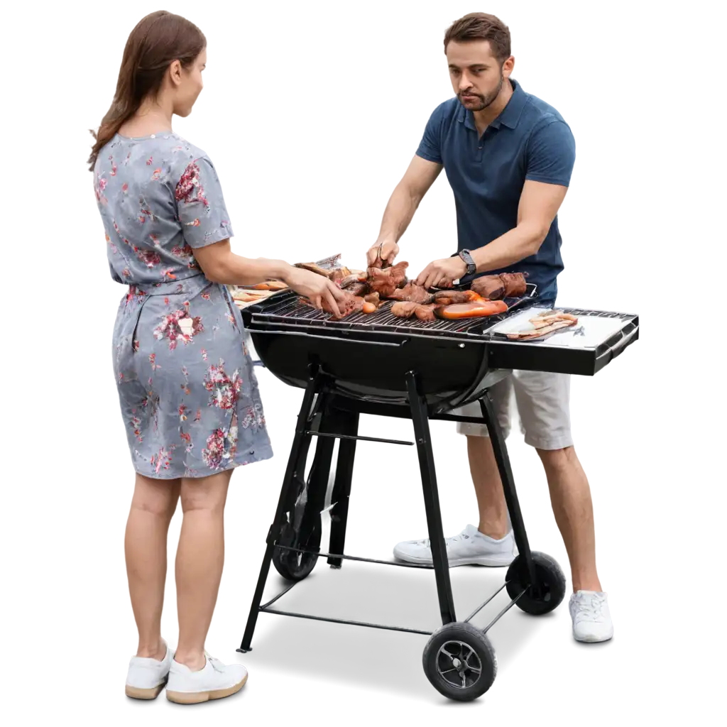 HighQuality-PNG-Image-of-a-Man-Barbecuing-with-Family