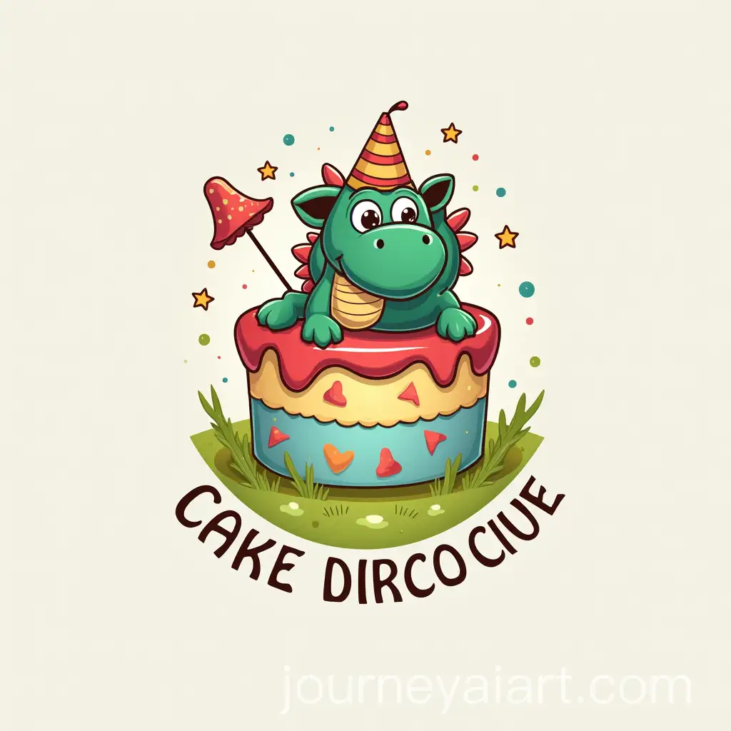 Colorful-and-Playful-Logo-Design-for-Kids-Cake-Deco-Brand-Featuring-a-Friendly-Dragon