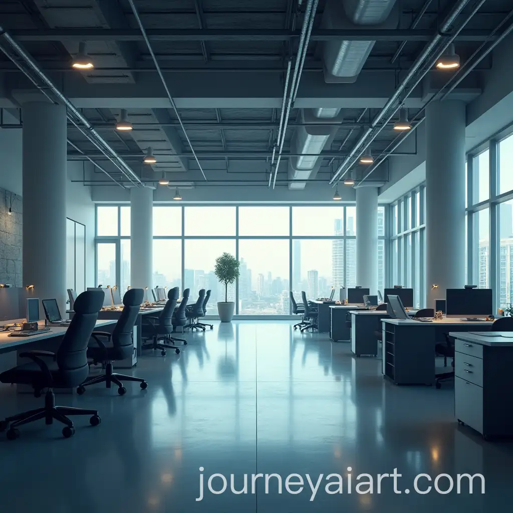 Modern-Office-Space-with-Professional-Atmosphere-and-FrontFacing-Workstations