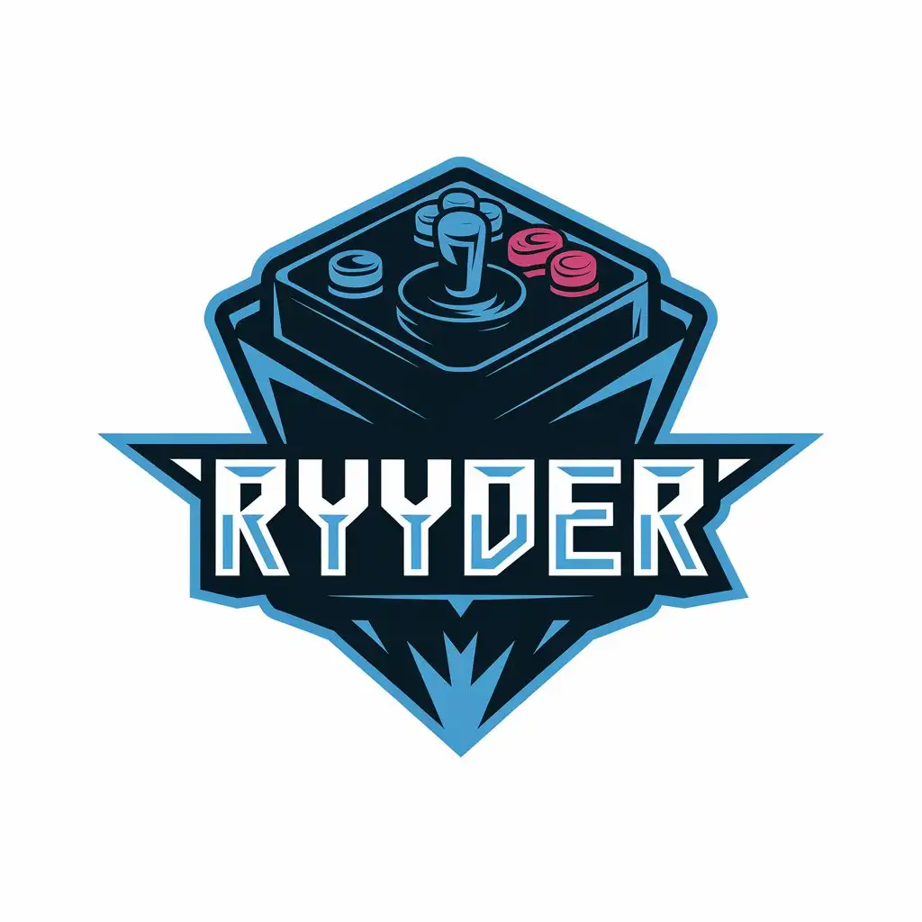 LOGO Design for Ryyder PS5 Retro Style Gaming Joystick in Technology Industry