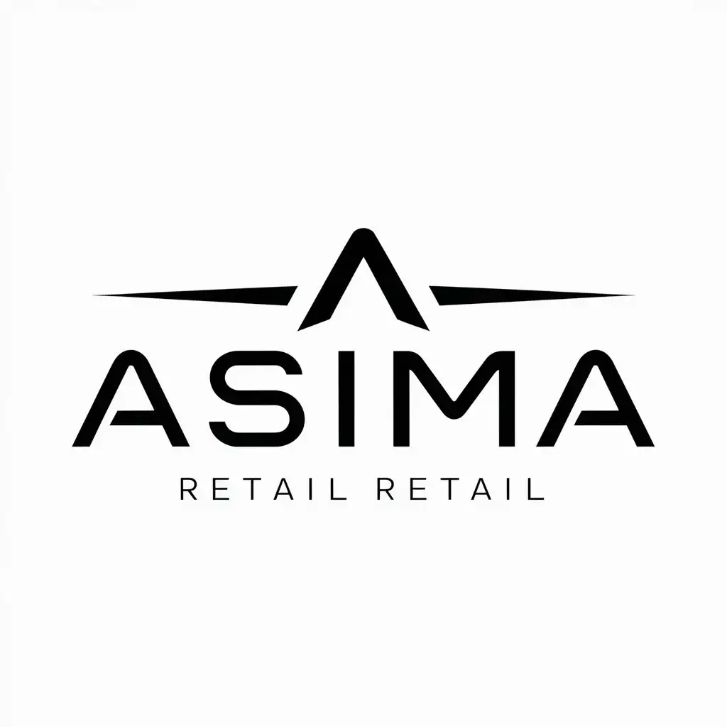 LOGO Design for ASIMA Minimalistic A Symbol for Retail Industry with Clear Background