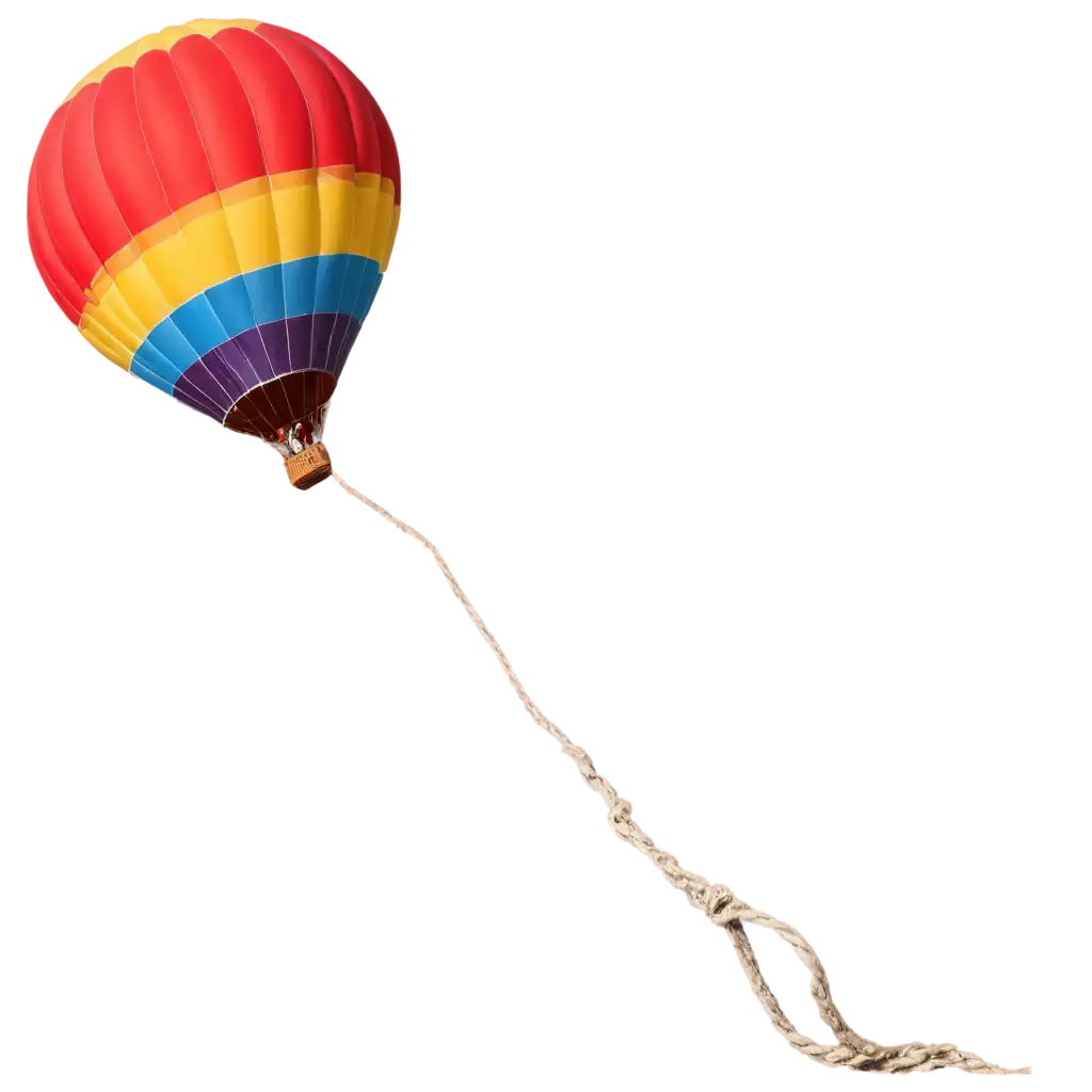 Falling-Air-Balloon-with-Rope-PNG-Image-HighQuality-Transparent-Visual