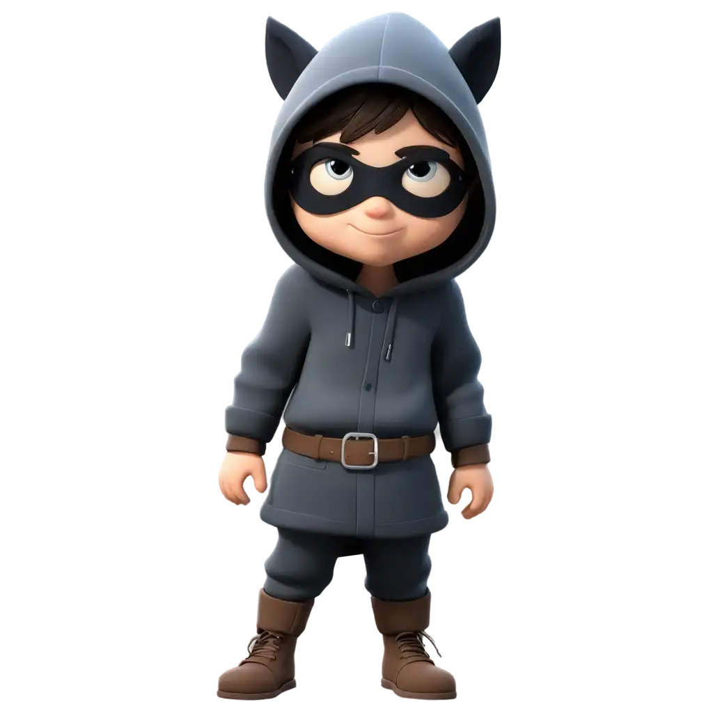 Cartoon-Little-Thief-with-Mask-and-Hood-PNG-Image-HighQuality-and-Transparent