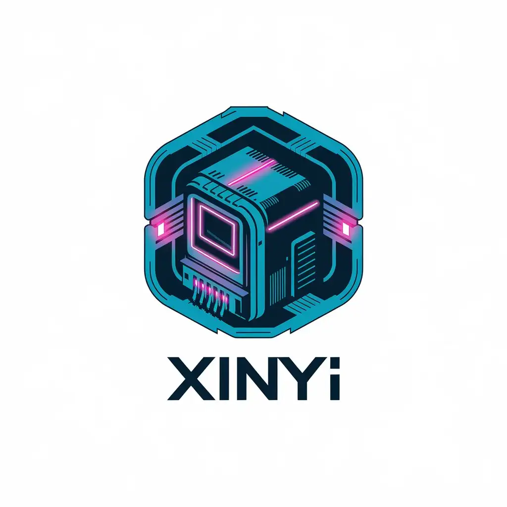 LOGO-Design-For-Xinyi-Cyberpunk-GameInspired-Vector-Logo-for-Technology-Industry