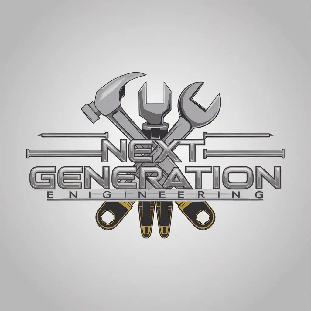 LOGO Design for Next Generation Engineering Vector Style with Engineering Tools and Clear Background