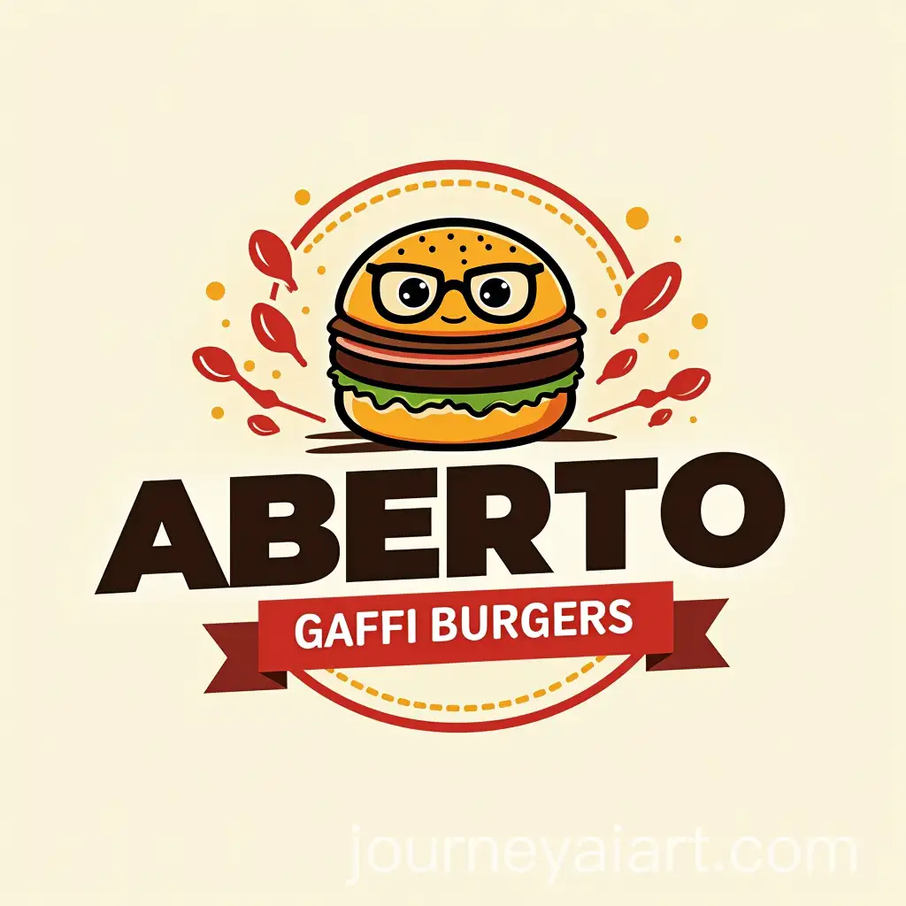 Whimsical-ABERTO-Flyer-Featuring-Burger-Character-and-Playful-Design