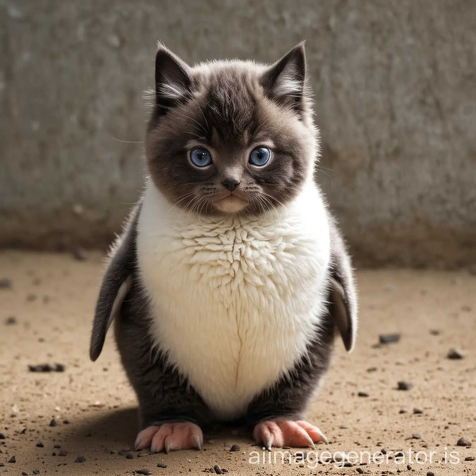 Hybrid-Penguin-Cat-with-Strong-Cat-Features