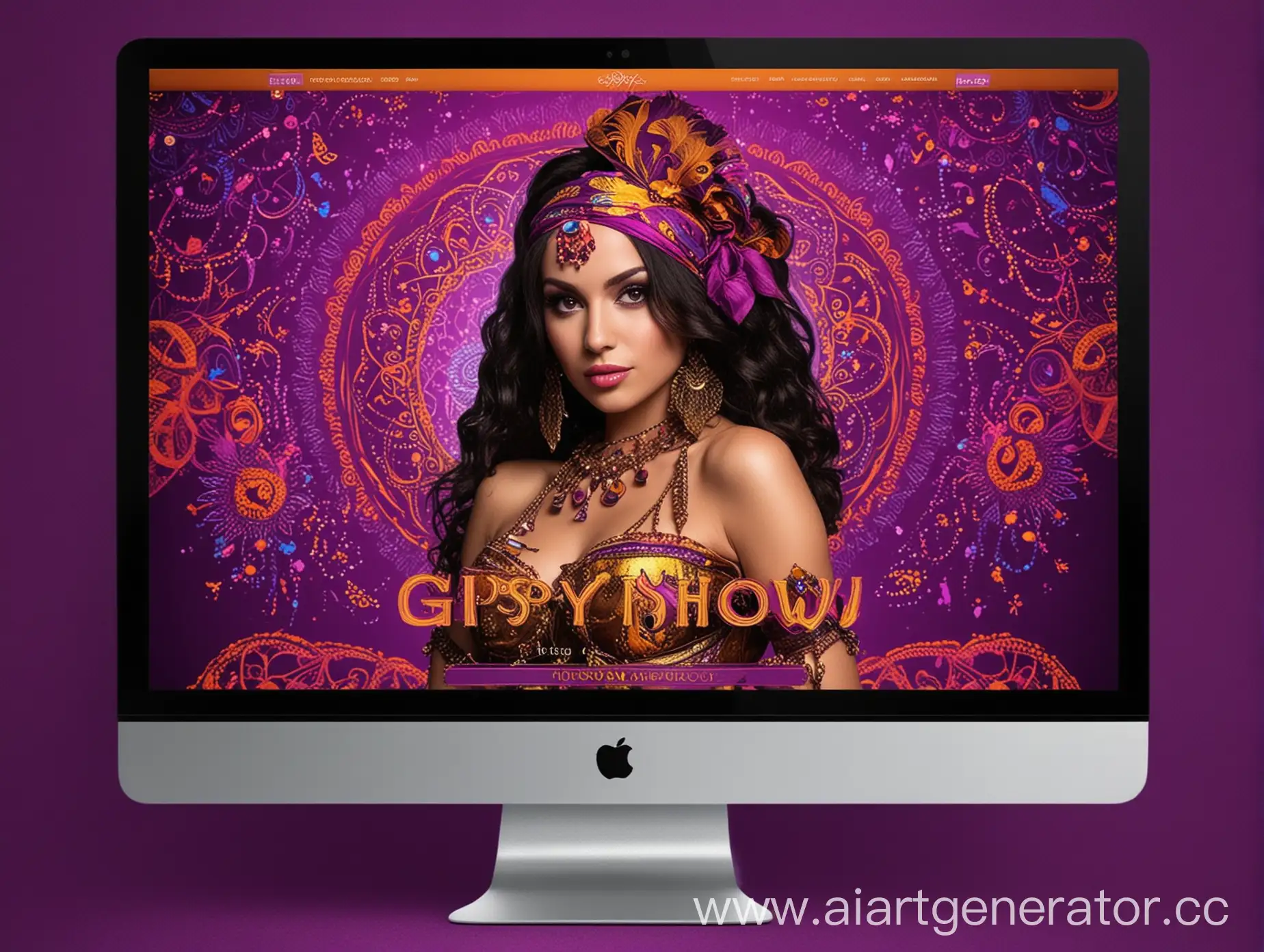 Professional-Adel-Gipsy-Show-Website-Design-in-Vibrant-Neon-Colors