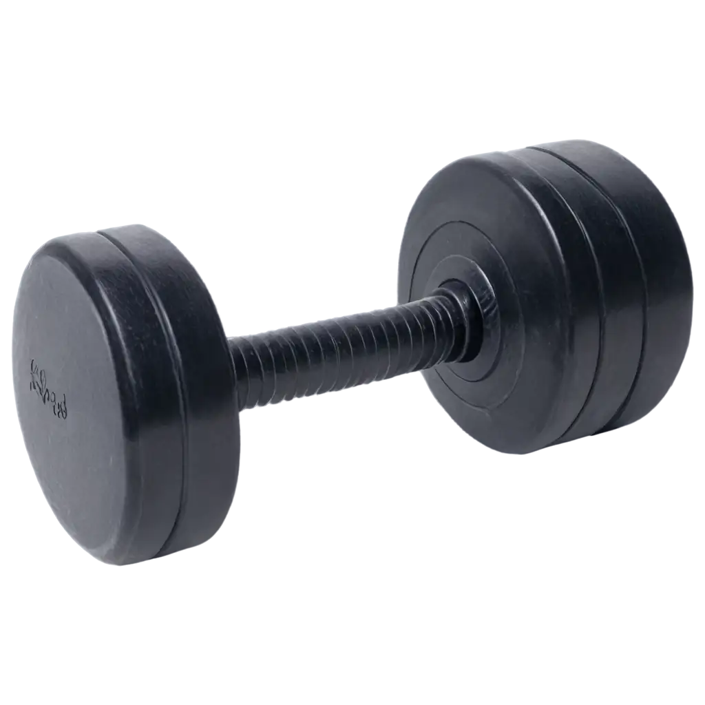 HighQuality-PNG-Image-of-a-SingleColored-Black-Dumbbell-Essential-Fitness-Icon