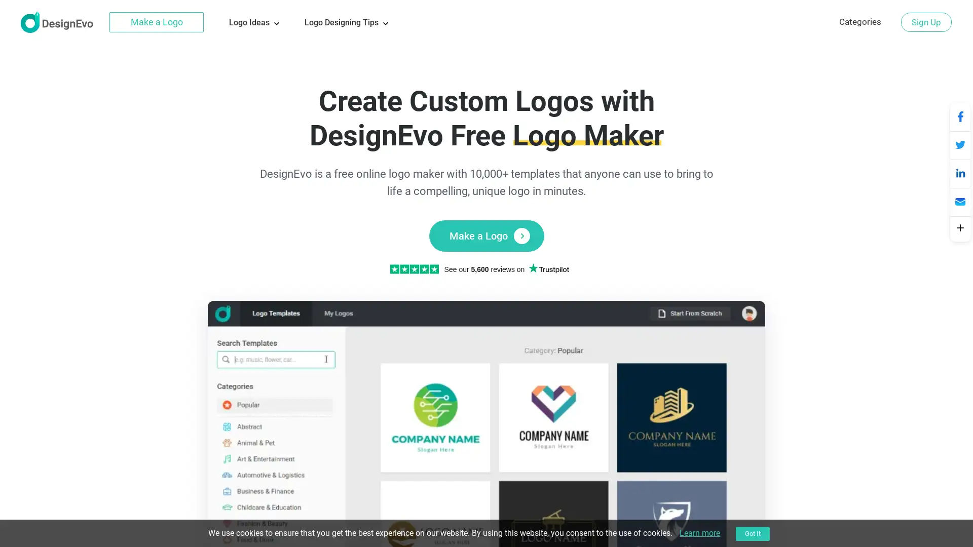 Create professional logos quickly and easily.