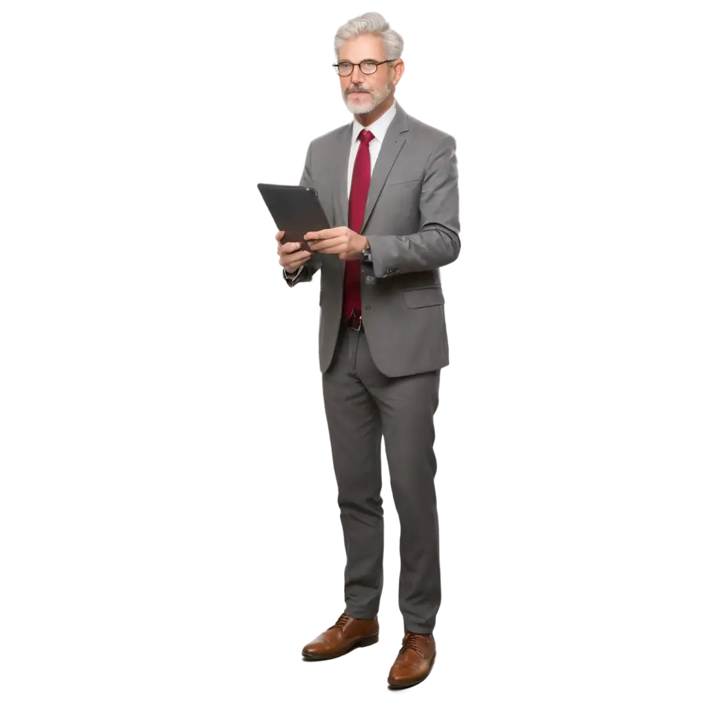 Realistic-PNG-Image-of-a-MiddleAged-Man-as-an-Online-Course-Professor