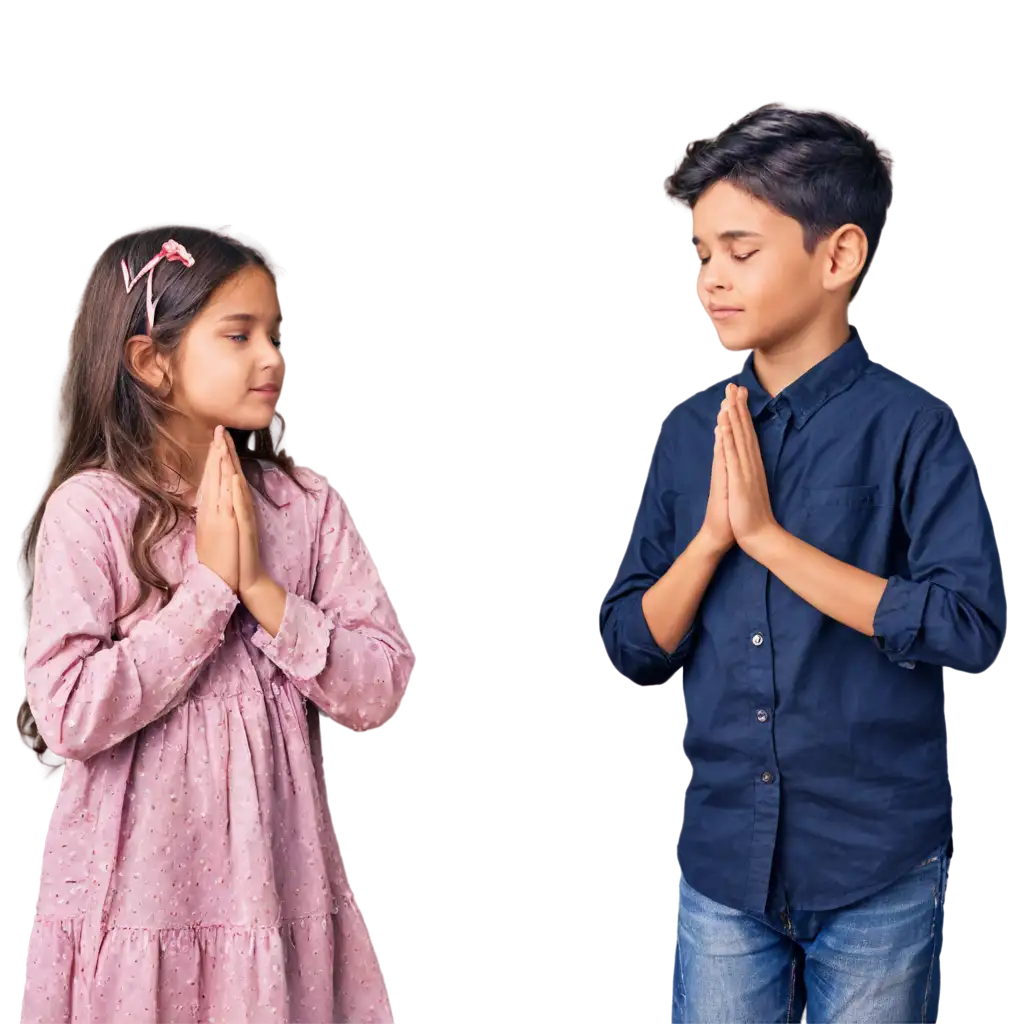 Boy-and-Girl-Praying-to-Jan-Gan-Man-PNG-Symbolic-Tribute-in-HighQuality-Format