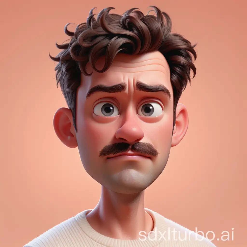 Realistic-Pixar-Style-3D-Character-Portrait-Serious-Man-in-White-Sweater