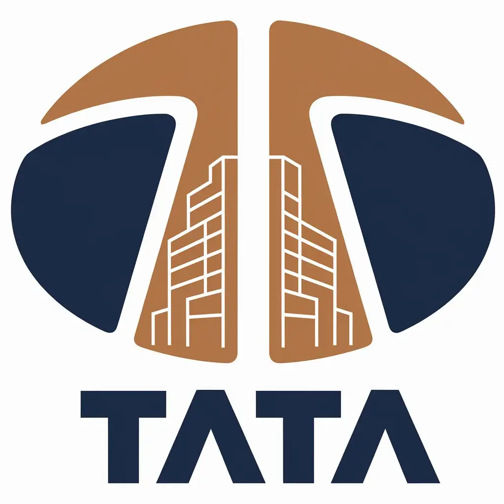 a vector logo design,with the text "TATA", main symbol:Apartment renovation,Moderate,be used in Construction industry,clear background