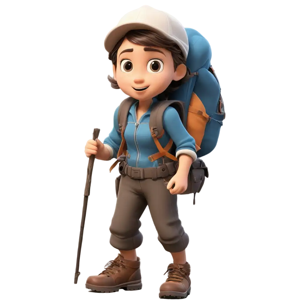 HighQuality-PNG-Image-of-a-Determined-3D-Character-Hiking-a-Mountain-Trail