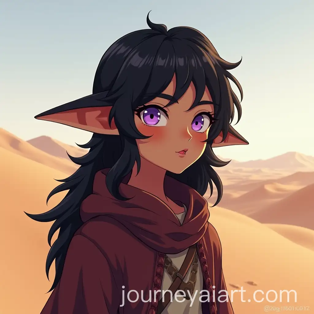 Cute-Teen-Chacal-Boy-with-Long-Black-Hair-and-Purple-Eyes-in-a-Desert-World