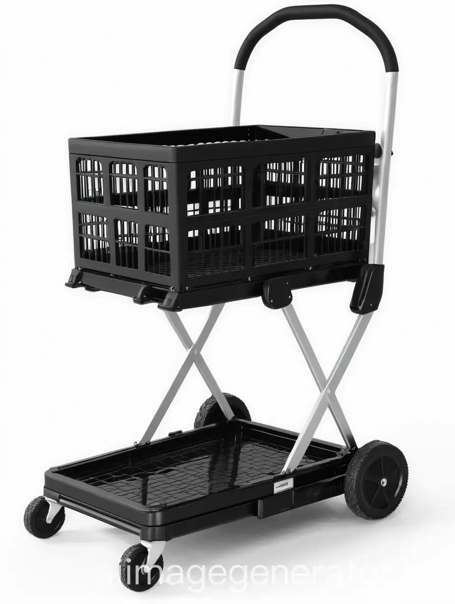 create for me an image of a two-level shopping cart from the Kwai brand for my website