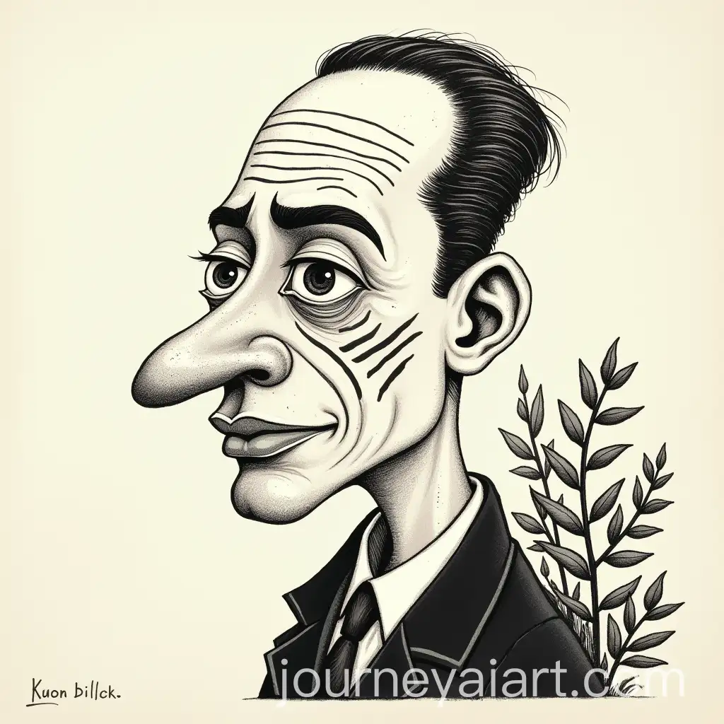 Etching-SelfPortrait-of-Man-with-Sharp-Features-and-Black-Stripes