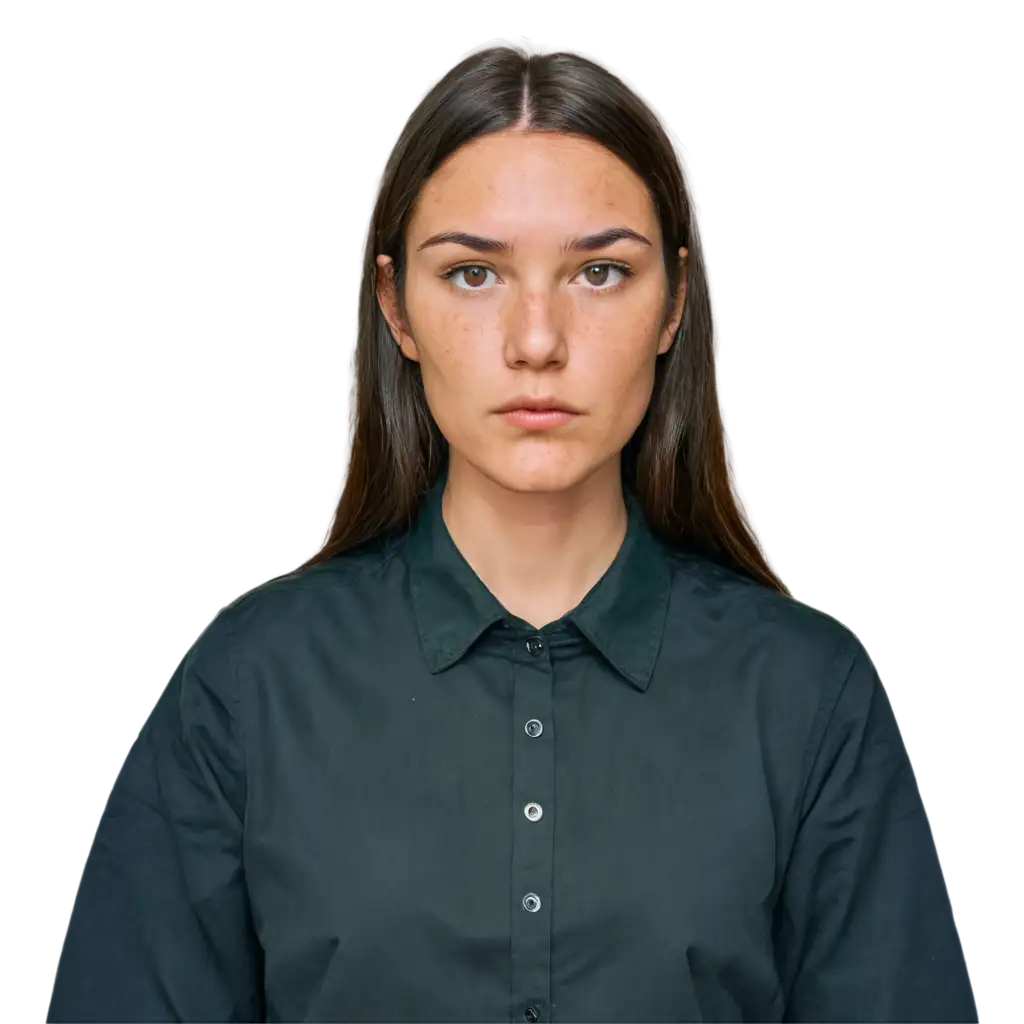 Realistic-American-Woman-PNG-Image-with-Detailed-Facial-Features-and-Dark-Collared-Shirt