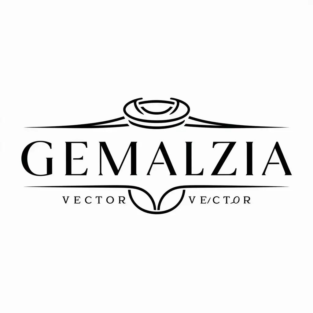 LOGO Design for GEMALZIA Elegant Jewellery Theme with Clear Background