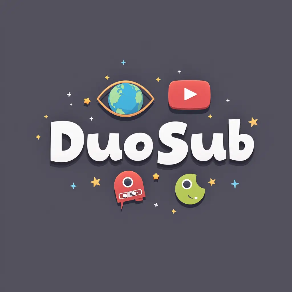 Need a logo for YouTube channel @DuoSub channel dedicated to foreign languages and thematic something